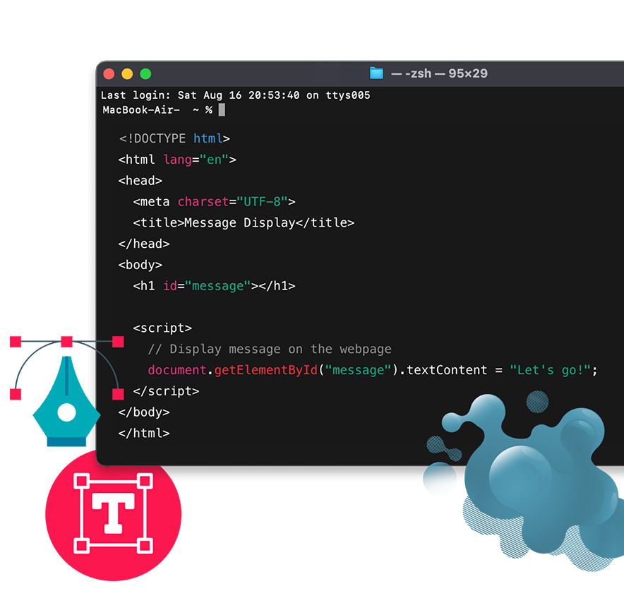 image of code and designs