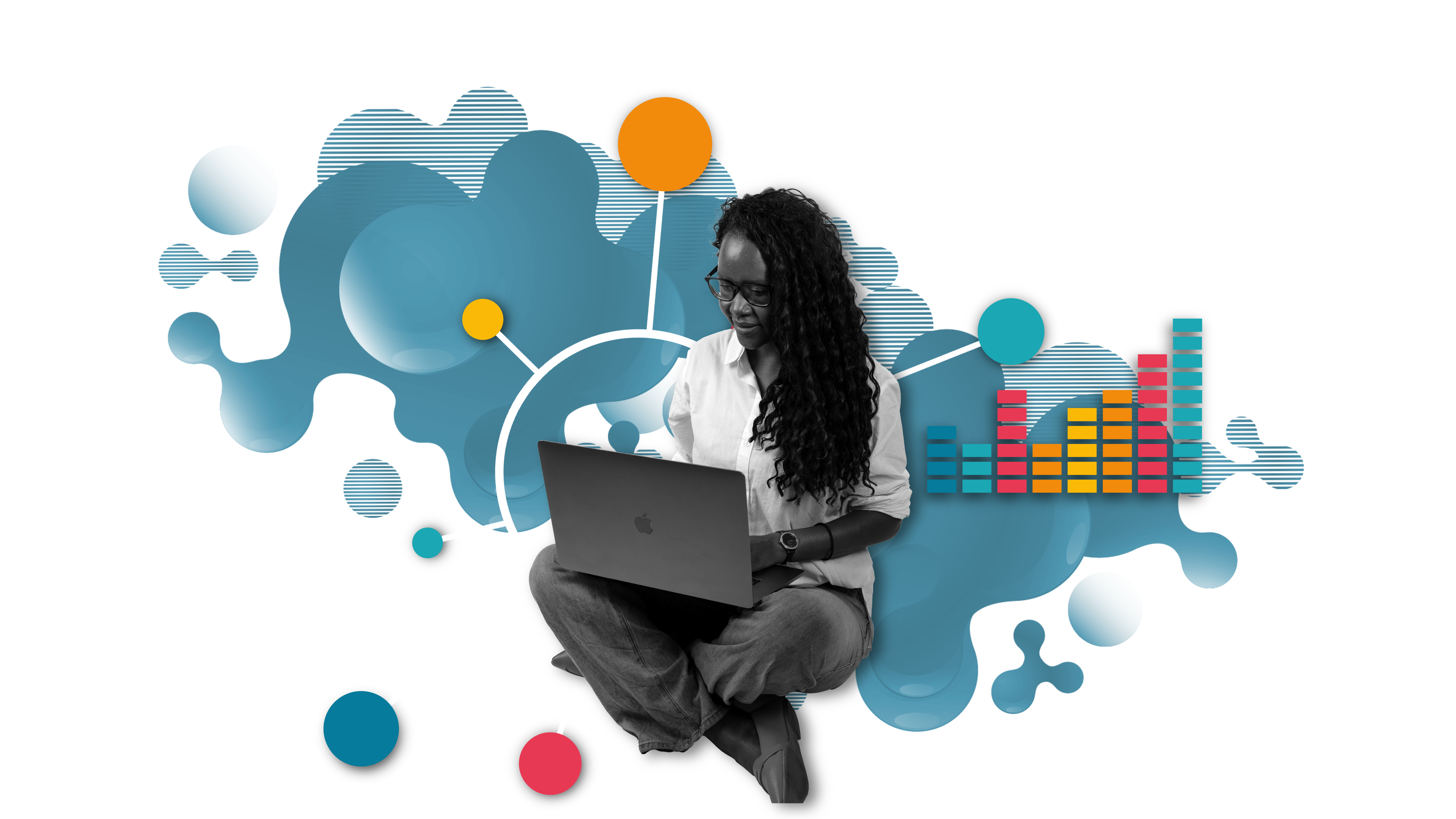 image of lady using tech