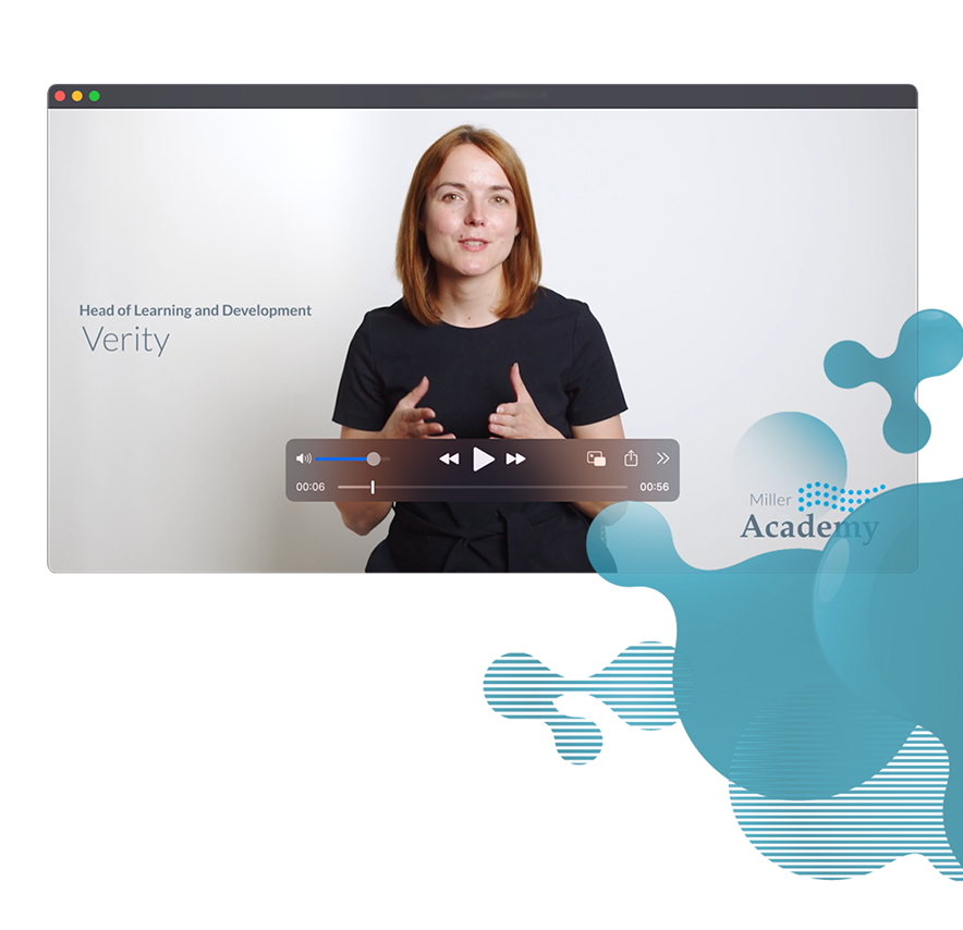 Screenshot of woman presenting